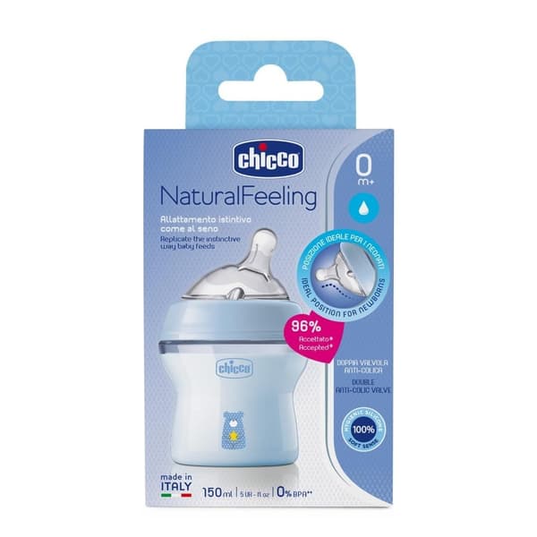 NaturalFeeling muovipullo sininen 150ml 0kk+