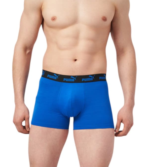 Puma Elements Basic Boxer - Miesten alushousut, 2 kpl, musta/sininen [701232894 007] rL