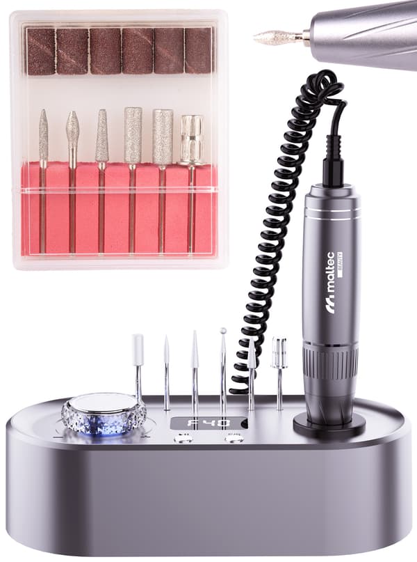 Maltec Beauty Frezarka do paznokci ND-5 + frezy