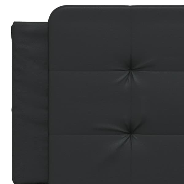 vidaXL hovedgærdehynde, sort, 160 cm, kunstlæder