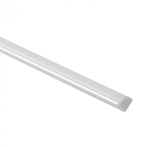 Hjørne Rå Sølv LED Strip Profil + Matteret Afdækning Endekapper 2m