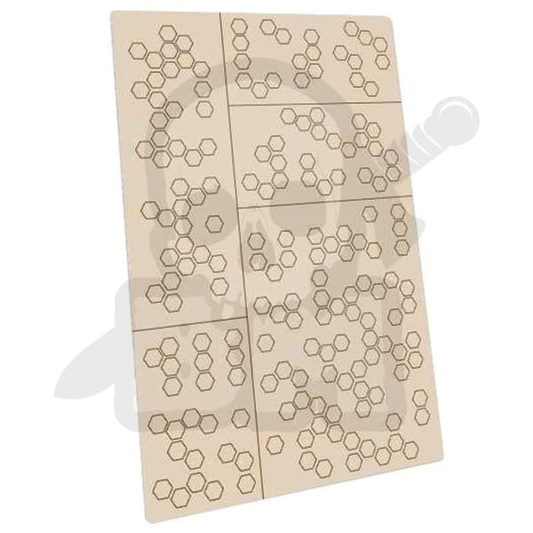 GSTU502373 Selvklæbende stencils Hex Camo