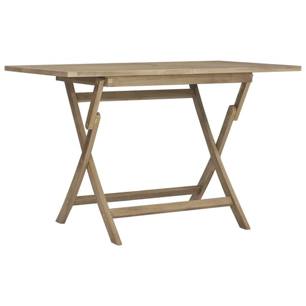 vidaXL Hopfällbart trädgårdsbord grått 120x70x75 cm teakträ