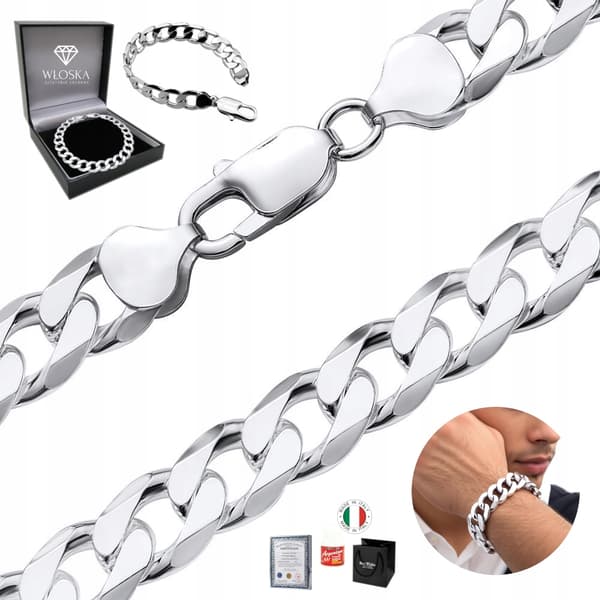 Sølv herrearmbånd 925 SØLV Diamant 6mm Gave