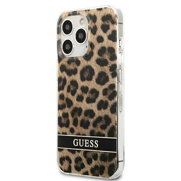 Guess Leopard-cover til iPhone 13 Pro / 13, brun