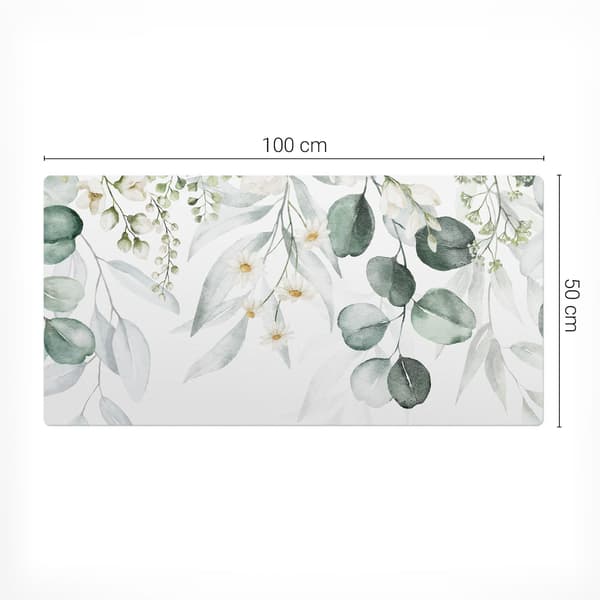 Blomsterrandig musematta och tangentbordsmatta 100x50 cm