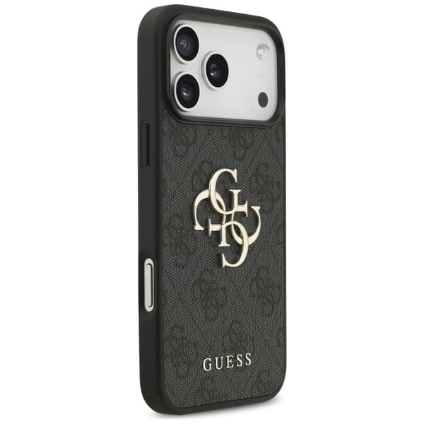 Guess 4G stort logo-cover til iPhone 17 Pro Max, sort