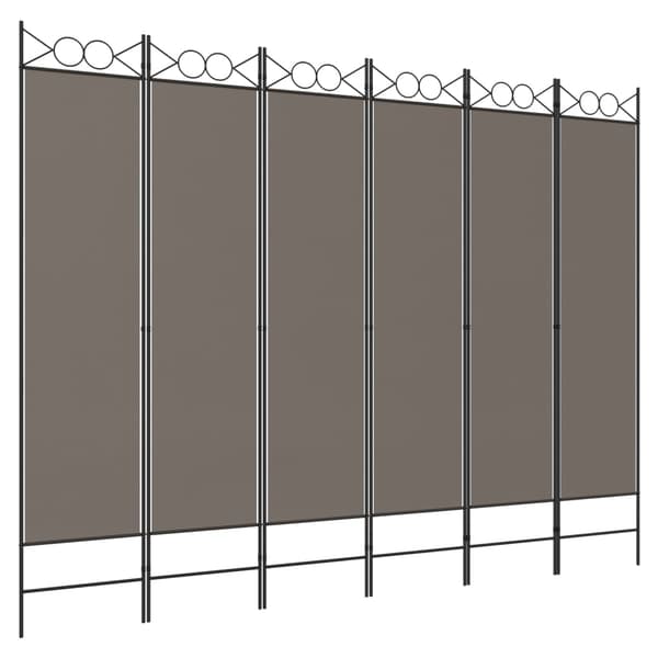 vidaXL 6-panelsskærm, antracit, 240x200 cm, stof