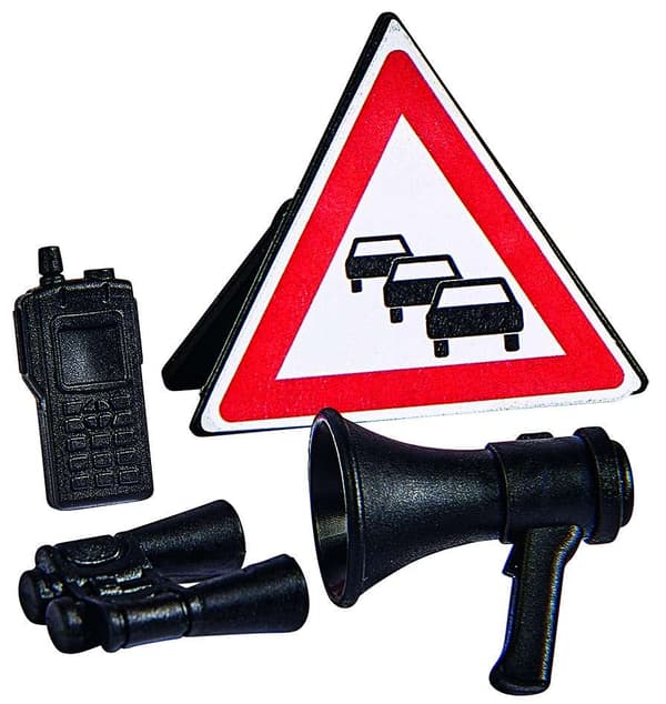 Brandman Sam. Polisfyrhjuling med figur.