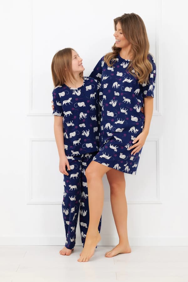 Mimi flickpyjamas, kortärmade, långbyxor, 14 år