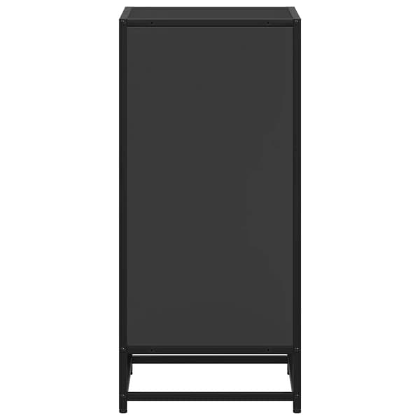 vidaXL bogreol, sort, 40x35x76 cm, træbaseret materiale