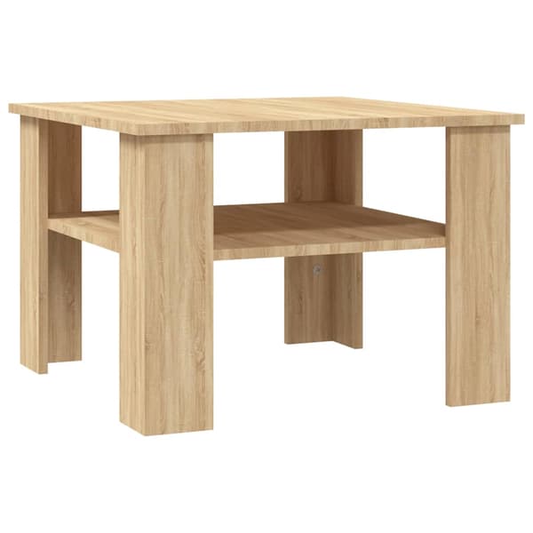 vidaXL sofabord, Sonoma eg, 60x60x42 cm, spånplade