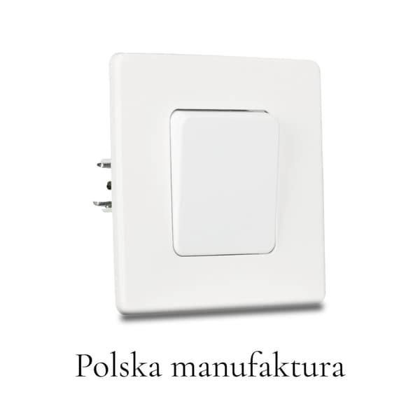 Enpolig vitmålad stålströmbrytare