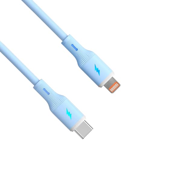 USB-C-kaapeli / Lightning-kaapeli 1m AK-USB-72 30W silikoni sininen