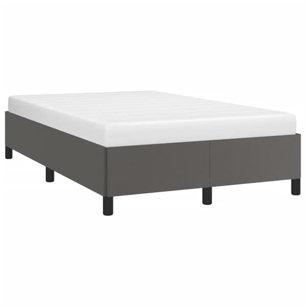 vidaXL sengestel uden madras grå 120x190 cm kunstlæder