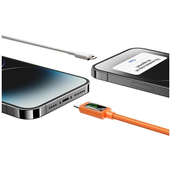 USAMS SJ774 PD 30W USB-C/Lightning-kaapeli 1.2m oranssi