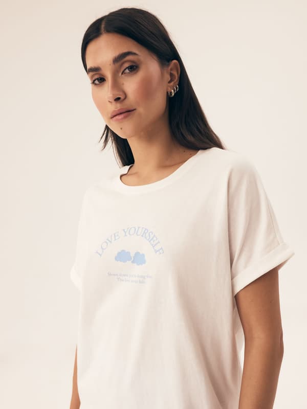 Nubes Henderson Damepyjamas | Creme, Lyseblå XL