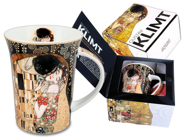 Carmani, krus - Gustav Klimt. Kysset (sort baggrund)