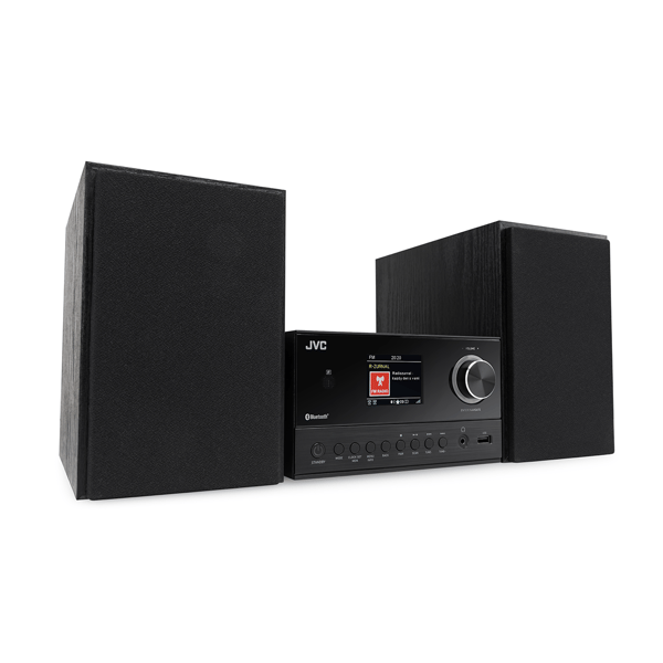 JVC Mini HiFi-system UX-E225B 30 W RMS Bluetooth 5.3 CD USB FM Svart