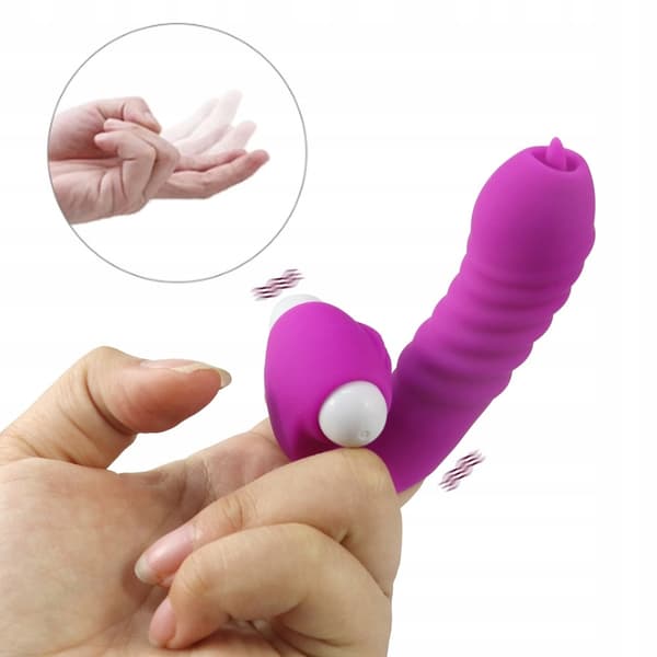 Silikon Fingervibrator Vattentät Trådlös Tyst Rosa