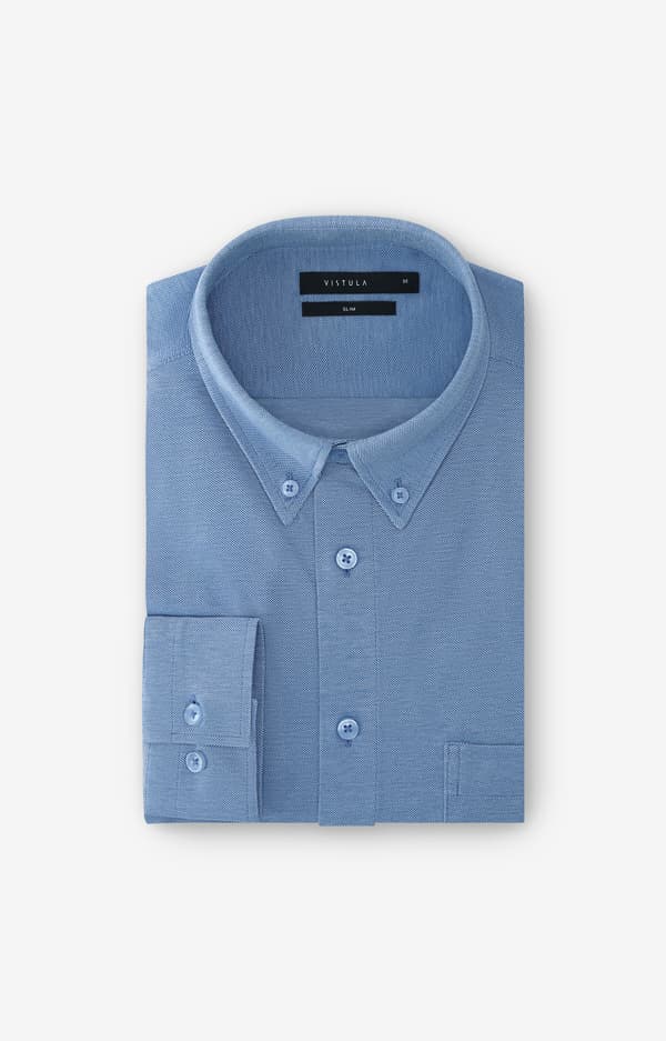 Slim fit strikskjorte M
