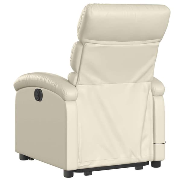 vidaXL elektrisk lænestol med massage, creme