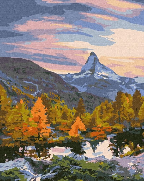 Maalaus numeroiden mukaan - Vaalea metsä 40x50cm