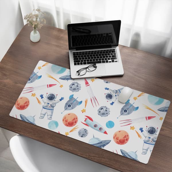 Skriveunderlag til tastatur og tilbehør Space Pattern 100x50 cm