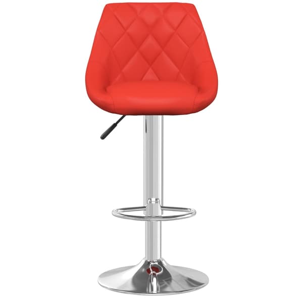 vidaXL Barstolar, set om 2, röd, konstläder
