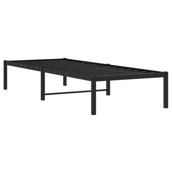 vidaXL metalsengestel sort 75x190 cm