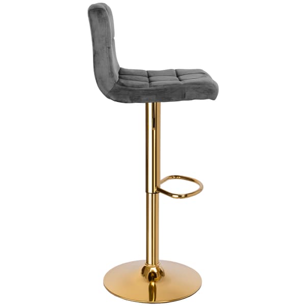 Arako Gold barstol i sammetsgrafit