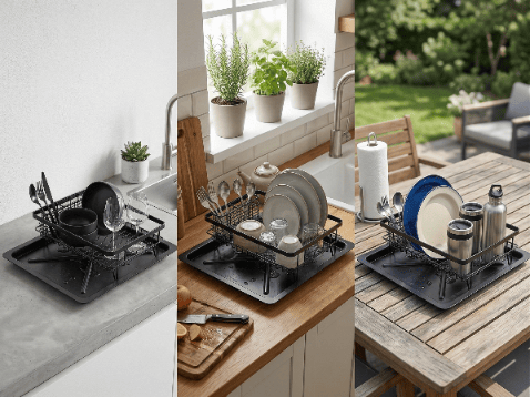 TØRRETUMBLERSTAND 35 - 355X230 SORT - MET