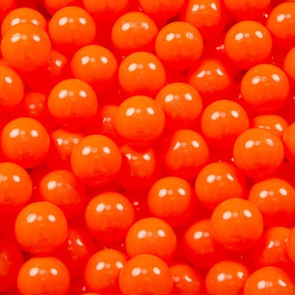 KiddyMoon plastbollar 7 cm orange 700 leksaksbollar