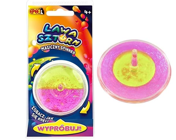 Magisk spinner Lava Storm rosa och grön