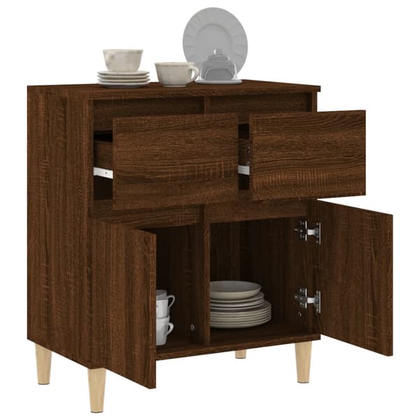 vidaXL kommode, brun eg, 60x35x70 cm, træbaseret materiale