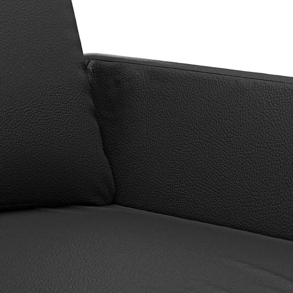 vidaXL 2-personers sofa, sort, 120 cm, kunstlæder