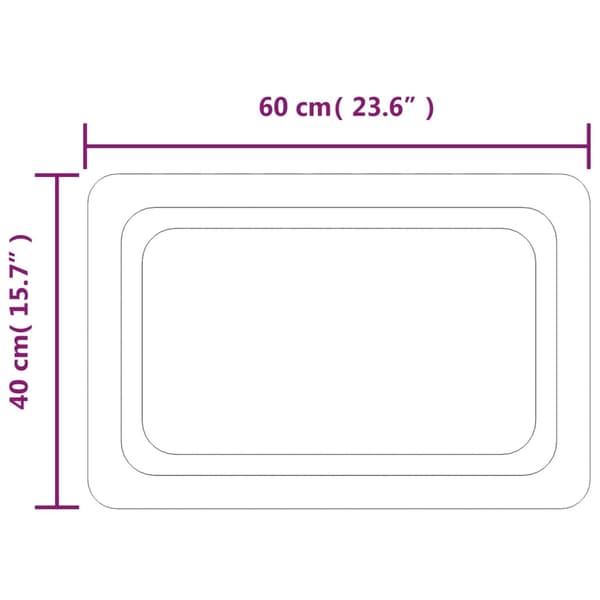 vidaXL Badrumsspegel med LED, 40x60 cm