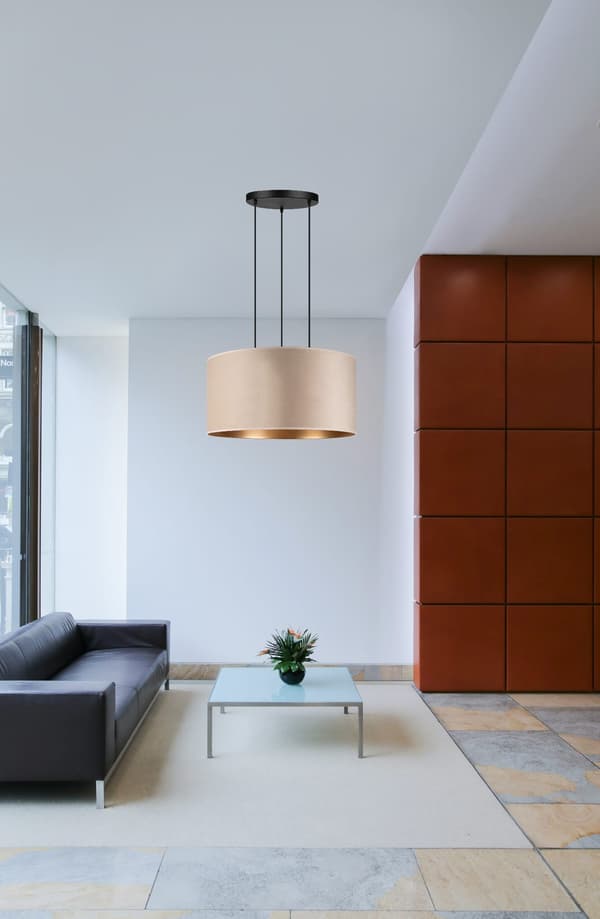 Tornado AXL1 lampa, beige-guld sammet