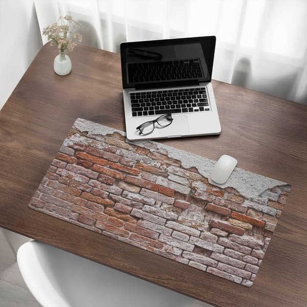 Musemåtte i synligt materiale til skrivebord, tastatur og bærbar computer 90x45 cm