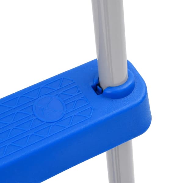 vidaXL Stege för ovanmarkspool 84 cm stål och plast