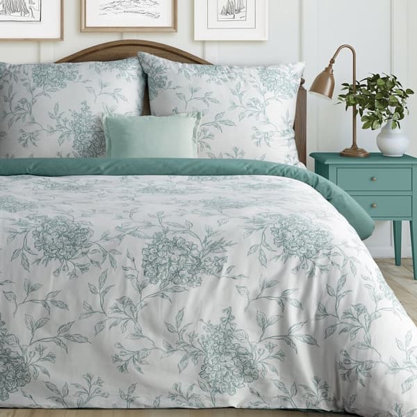 Bäddset SPRING/85 hortensia mint 160x200 cm satin