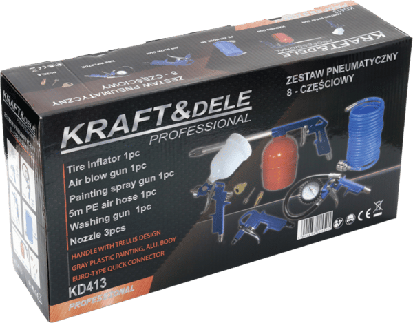Pneumatisk sæt 8 dele KD413