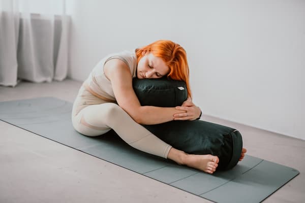 Meditationskudde, zafu med bovete - flaskgrön