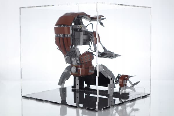 Display til lego 75381 droideka, Star Wars, æske med huller til modellen