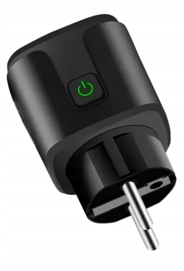Sort Tuya Wifi-stikkontakt 20A, 3690 W, Wattmeter-stikkontakt - Programmør