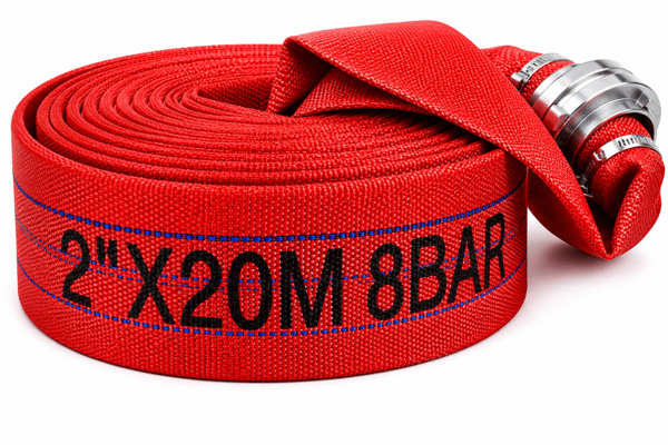 Brandslang 2" 20m 8 bar PVC snabbkopplingar starka och effektiva för vattenpumpar
