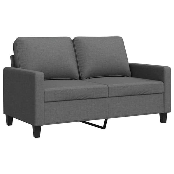 vidaXL 2-sitssoffa mörkgrå 120 cm tygklädsel