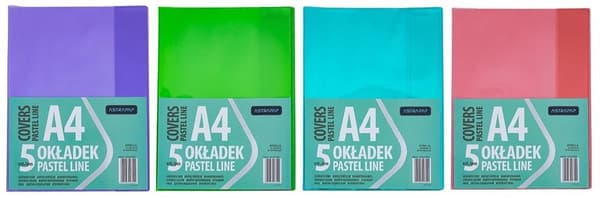 A5 Pastell Line-omslag, ej justerbart (5 st) ASTRA