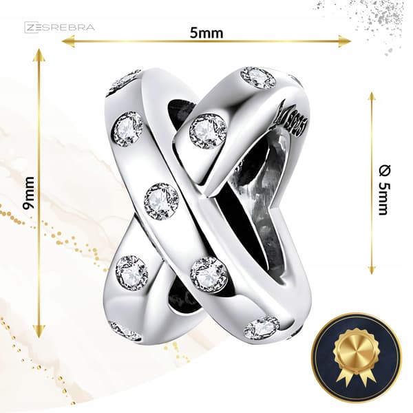 Berlocker hänge silver 925 pärla zirkoner pärlor silverberlocker pr 925