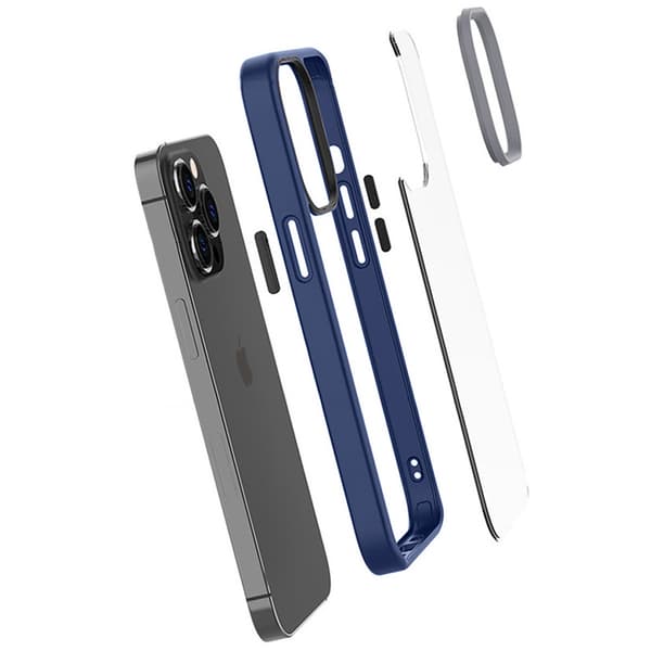 Etui til iPhone 13 Pro, ERBORD Hybrid-etui, blå